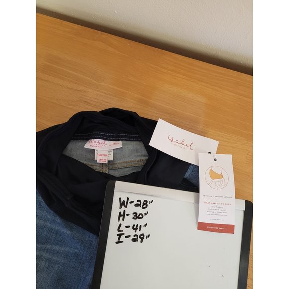 Over Belly Distressed Skinny Maternity Jeans Ingrid & Isabel Maternity Size 00 - Picture 10 of 11